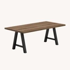 Alegro Table belge rectangulaire en stratifié avec pieds en forme de tréteau