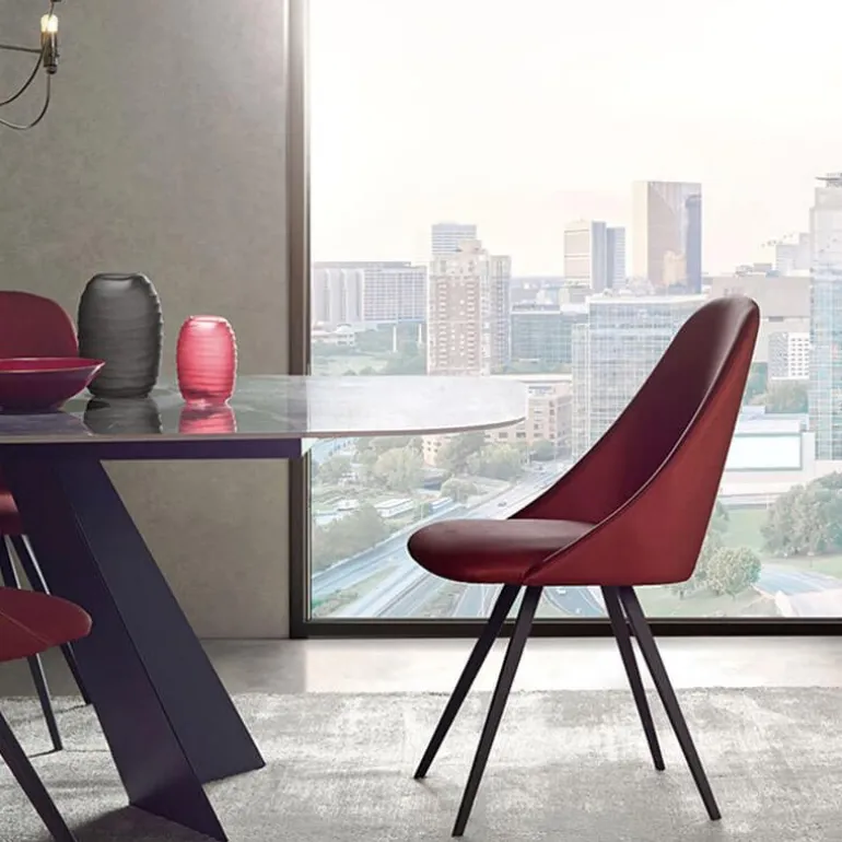 Alizée Chaise moderne pivotante rembourrée