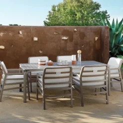 Alloro Table de jardin extensible en polypropylène et aluminium