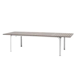Alloro Table de jardin extensible en polypropylène et aluminium