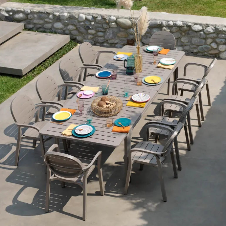 Alloro Table de jardin extensible en polypropylène et aluminium