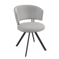 Allure Chaise design confortable pivotante en simili avec pieds en métal