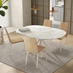 Altea Chaise en tissu et pieds en métal