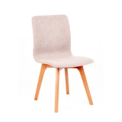 Amelie Chaise en tissu avec pieds en bois massif