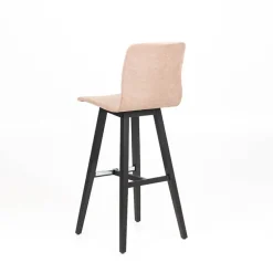 Amelie Tabouret bar en tissu et pieds en bois massif