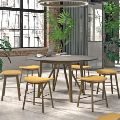 Ami Tabouret bas en simili sans dossier pour petit espace