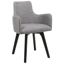 Anders Fauteuil cocooning en tissu et pieds bois