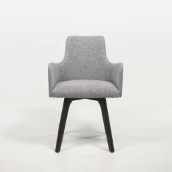 Anders Fauteuil cocooning en tissu et pieds bois