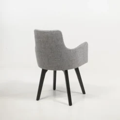 Anders Fauteuil cocooning en tissu et pieds bois