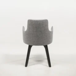 Anders Fauteuil cocooning en tissu et pieds bois
