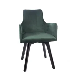 Anders Fauteuil cocooning en tissu et pieds bois