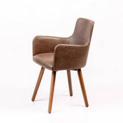 Anders Fauteuil rembourré avec pieds bois