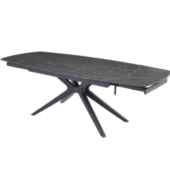 AngèleTable moderne extensible en céramique pieds métal