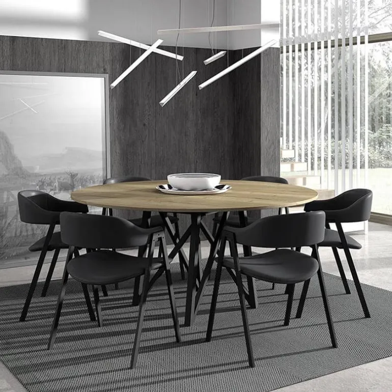 Arca Fauteuil de table avec accoudoirs en simili