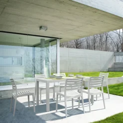 Ares Table de terrasse rectangulaire en résine