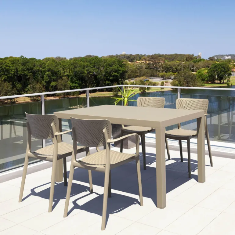 Ares Table de terrasse rectangulaire en résine