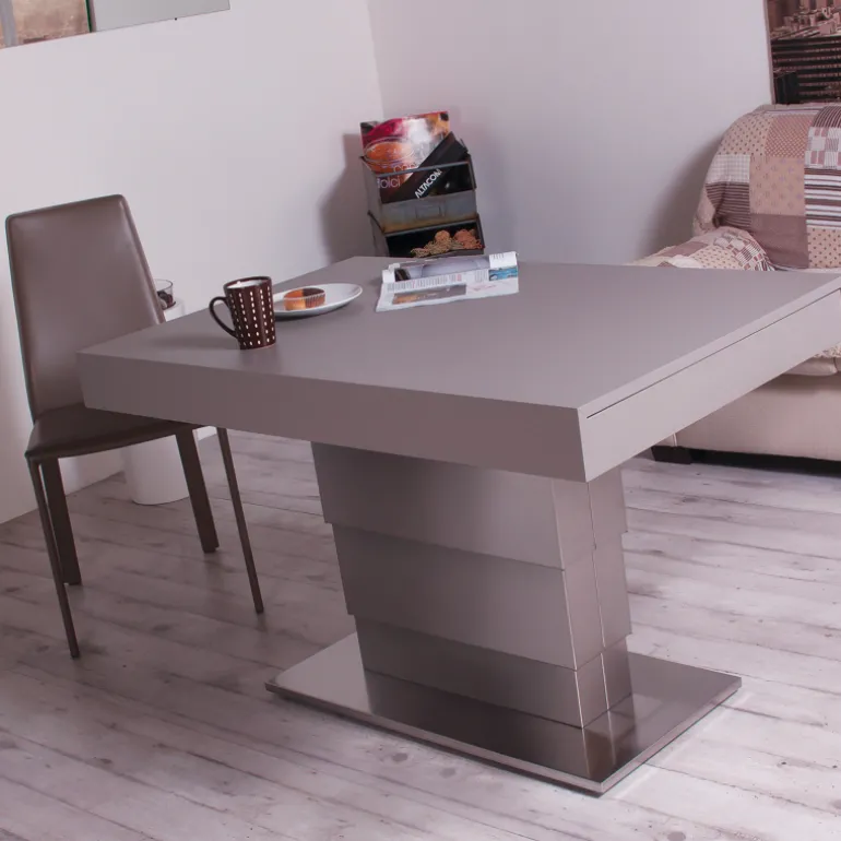 Ares Wing Table modulable extensible réglable en hauteur en bois et métal