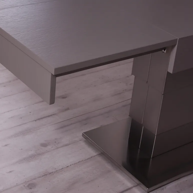 Ares Wing Table modulable extensible réglable en hauteur en bois et métal