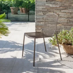 Ariel Chaise de jardin design empilable en métal