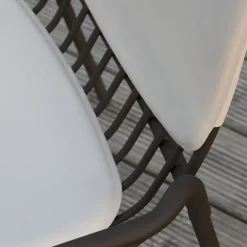 Ariel Chaise de jardin design empilable en métal