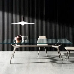 Arkos Sovet® Table design italien rectangulaire en verre