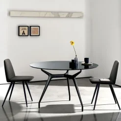 Arkos Sovet® Table design ronde en verre fabrication Italienne