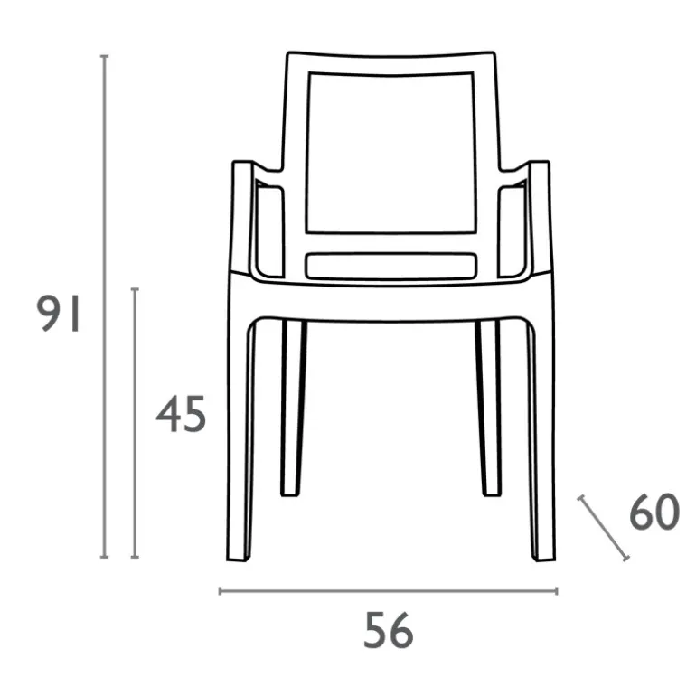 Arthur Fauteuil moderne en polycarbonate