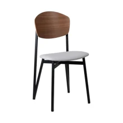 Artémis Carrier® Chaise design française assise en synthétique, dossier bois et pieds en métal