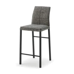 Atlanta Tabouret snack italien en tissu avec pieds en métal