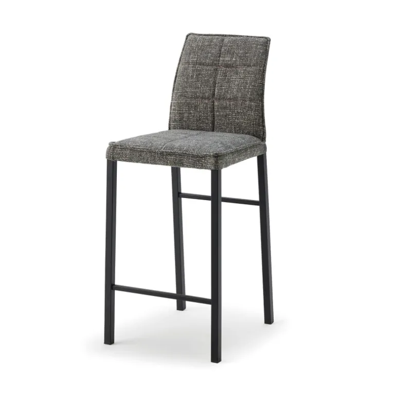 Atlanta Tabouret snack italien en tissu avec pieds en métal