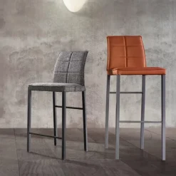 Atlanta Tabouret snack italien en synthétique avec pieds en métal