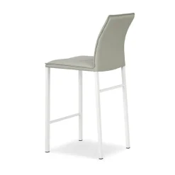 Atlanta Tabouret snack italien en synthétique avec pieds en métal