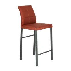 Atlanta Tabouret snack italien en synthétique avec pieds en métal