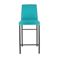 Atlanta Tabouret snack italien en synthétique avec pieds en métal