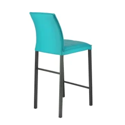 Atlanta Tabouret snack italien en synthétique avec pieds en métal