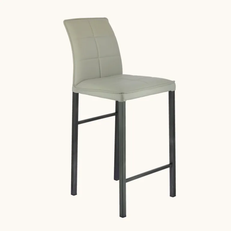 Atlanta Tabouret snack italien en synthétique avec pieds en métal