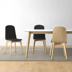 Atlas Table scandinave en céramique avec pieds bois