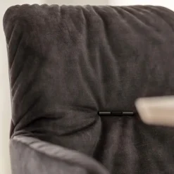 Aura Mobitec® Chaise avec accoudoirs moderne tissu et pieds en métal