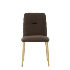 Aura Mobitec® Chaise style cocooning en tissu et pieds bois