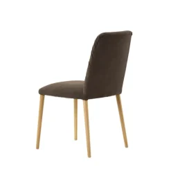 Aura Mobitec® Chaise style cocooning en tissu et pieds bois