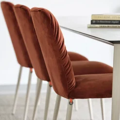 Aura Mobitec® Chaise style cocooning en tissu et pieds bois