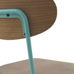 Austin Chaise industrielle vintage en bois et métal