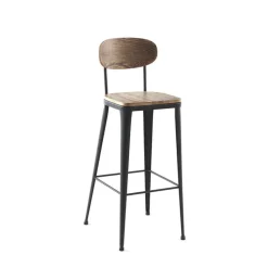 Austin Tabouret îlot central en bois et métal