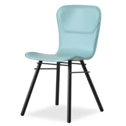 Avenue Chaise rétro design en croûte de cuir et métal