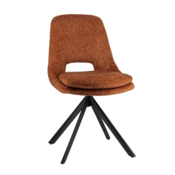 AzaléeChaise moderne en tissu rembourrée pieds en métal