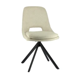 AzaléeChaise moderne en tissu rembourrée pieds en métal