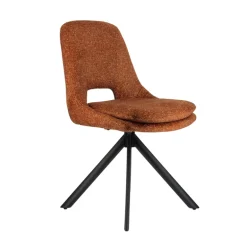 AzaléeChaise moderne en tissu rembourrée pieds en métal