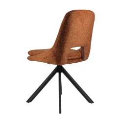 AzaléeChaise moderne en tissu rembourrée pieds en métal