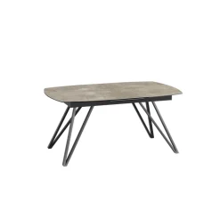 BabyloneTable en céramique extensible avec pieds design en métal noir