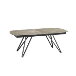 BabyloneTable en céramique extensible avec pieds design en métal noir